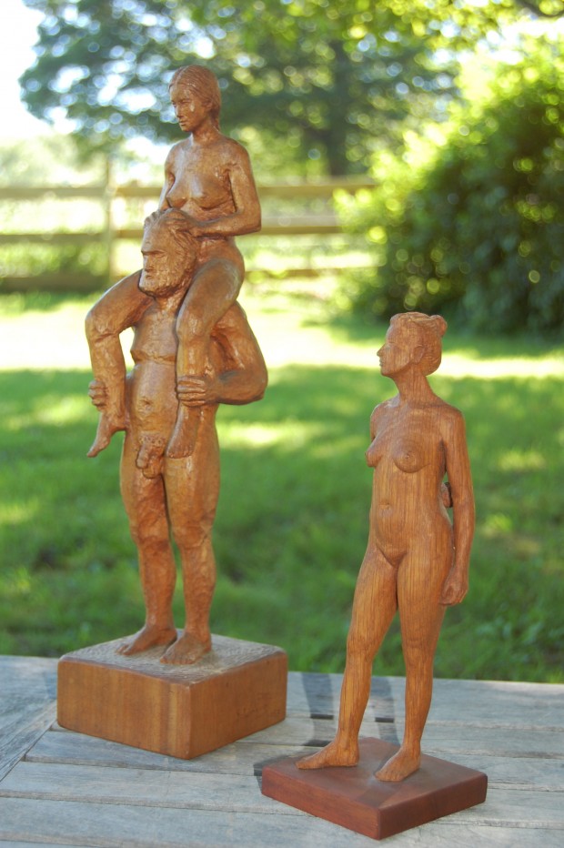 Carved figures in wood from Steve Lindsay's talk